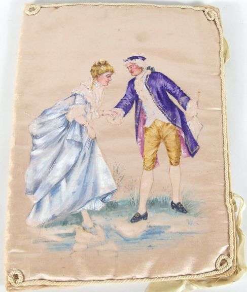 HAND-PAINTED SILK BOOK COVER