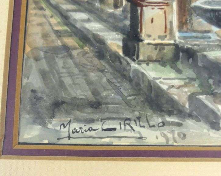 PAIR WATERCOLOURS BY MARIA CIRILLO