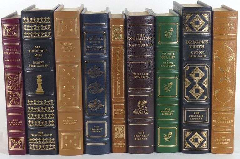 NINE FRANKLIN MINT LEATHER BOUND VOLUMES