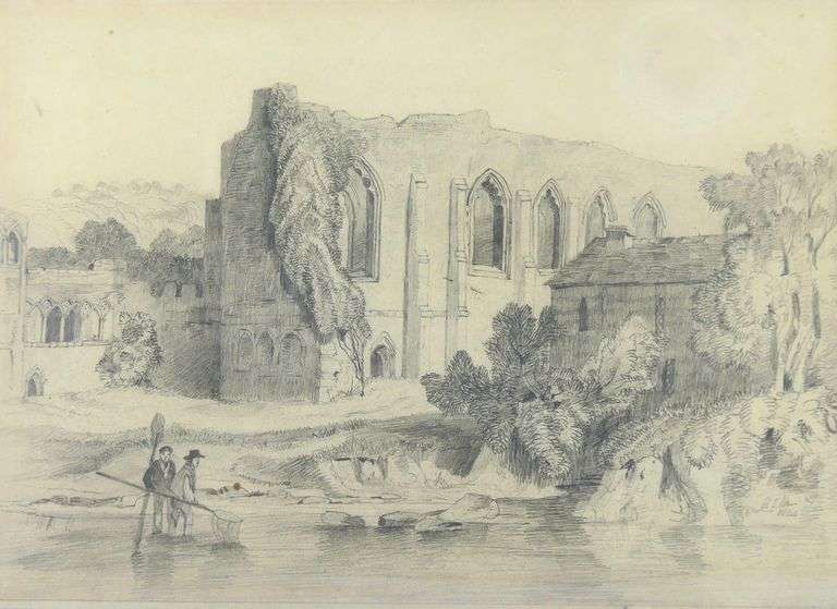 ANTIQUE ENGLISH GRAPHITE DRAWING