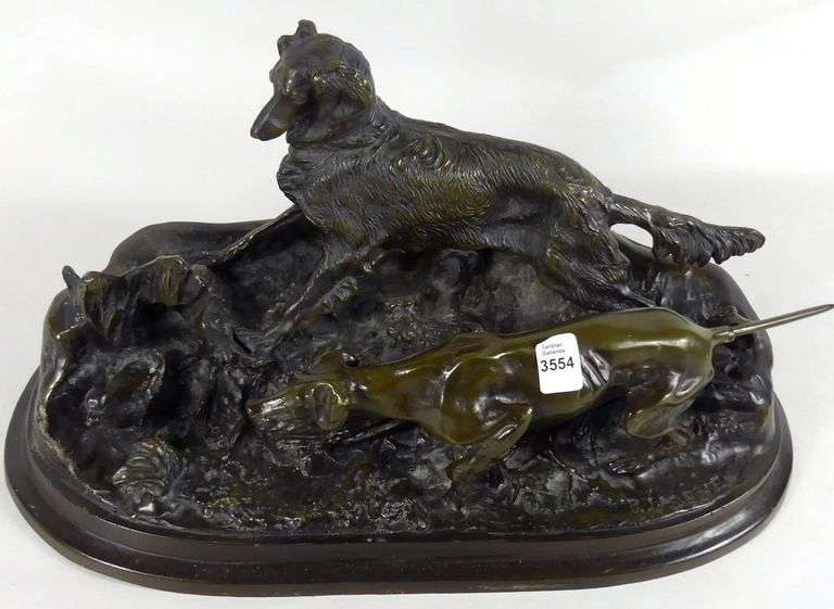 PIERRE-JULES MENE PATINATED BRONZE SCULPTURE