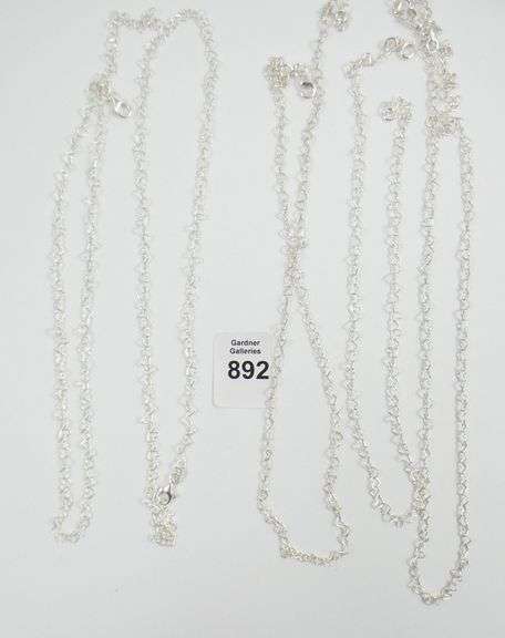 8 STERLING NECK CHAINS