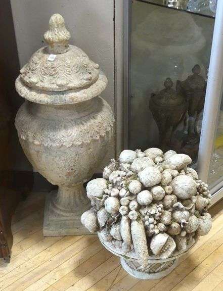 TWO GARDEN ORNAMENTS