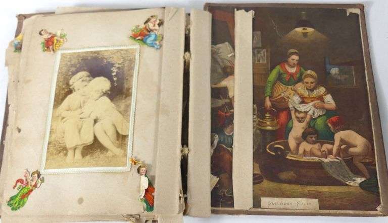 THREE ANTIQUE VOLUMES & VICTORIAN ALBUM
