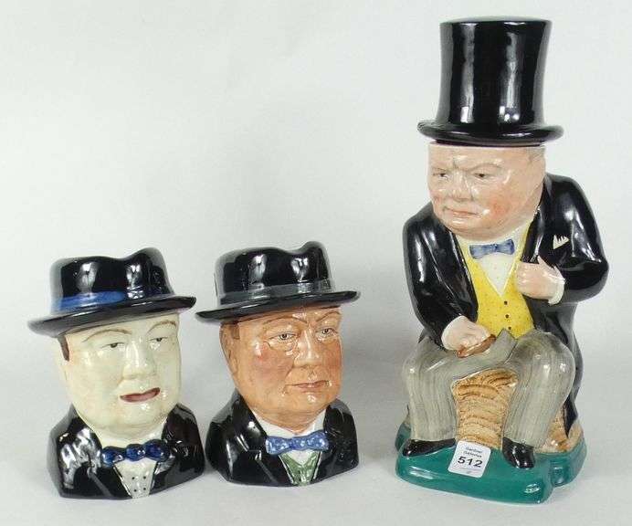 3 WINSTON CHURCHILL JUGS