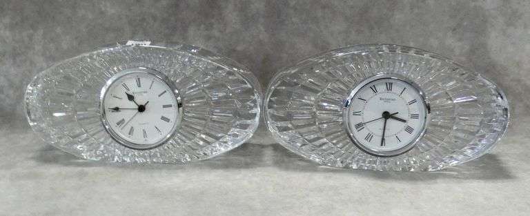 PAIR OF WATERFORD DESK CLOCKS
