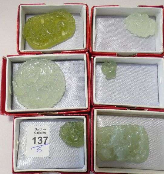 SIX CHINESE JADE PENDANTS