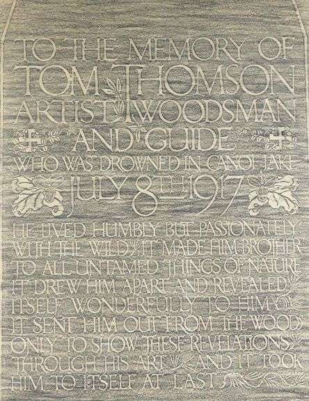 TOM THOMSON MEMORIAL