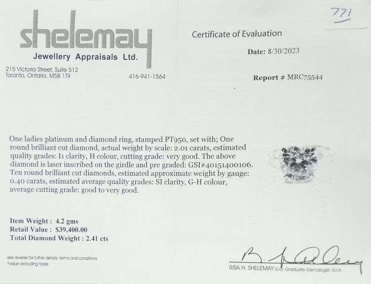 TWO-CARAT DIAMOND SOLITAIRE RING