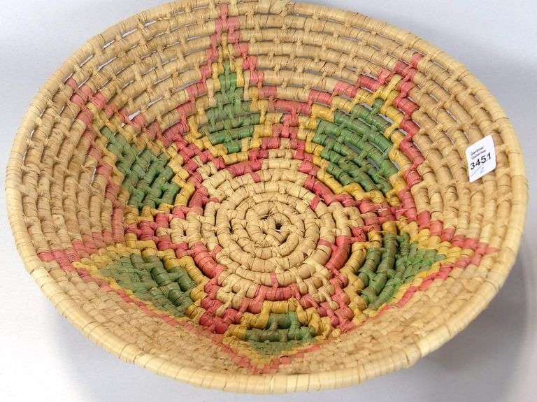 TWO HANDWOVEN BASKETS