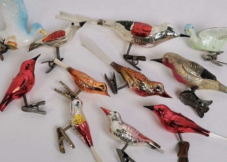 GLASS BIRD ORNAMENTS