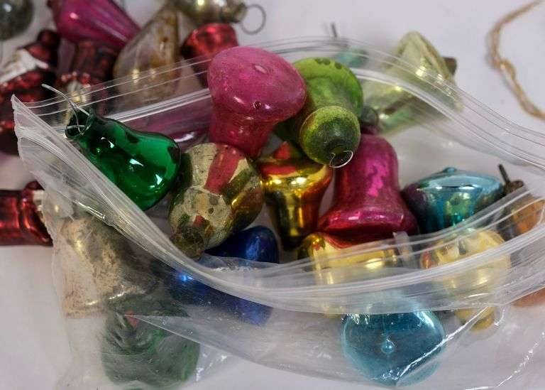 GLASS AND PORCELAIN ORNAMENTS