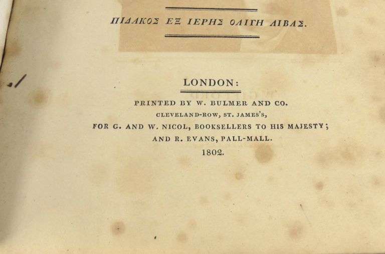 1802 & 1809 ENGLISH VOLUMES