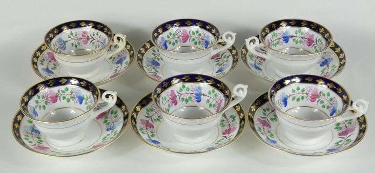 ANTIQUE CUPS & SAUCERS