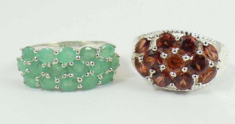 5 STERLING SILVER RINGS