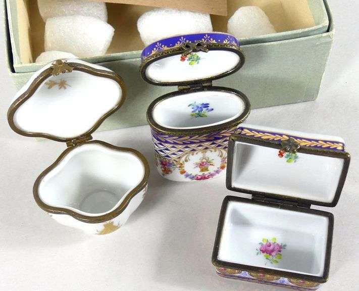 ENAMEL & PORCELAIN TRINKET BOXES