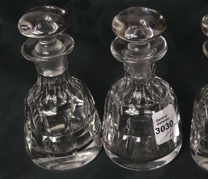 4 MATCHING CRYSTAL PERFUMES/COLOGNES