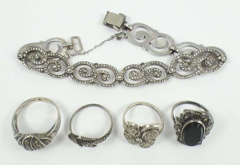 ANTIQUE/VINTAGE MARCASITE JEWELLERY