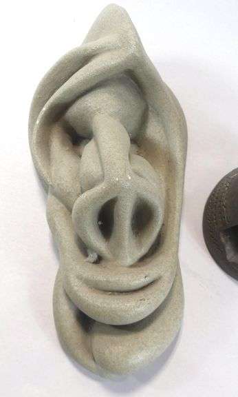 TWO CERAMIC CARVINGS