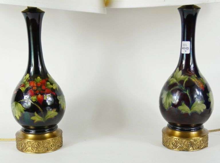 PAIR MOORCROFT TABLE LAMPS