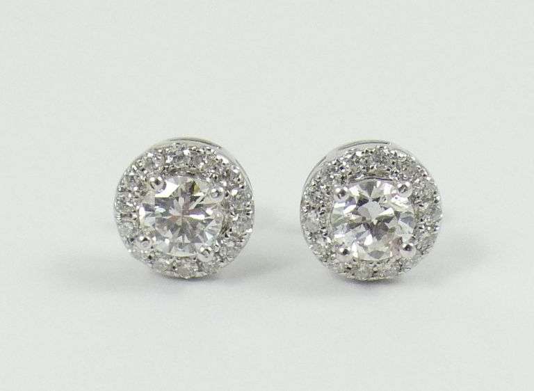 DIAMOND "HALO" EARRINGS