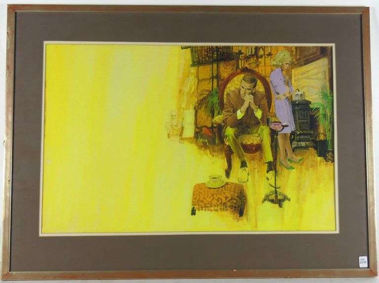 VINTAGE ILLUSTRATION PAINTING