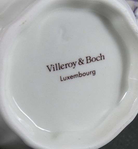 PORCELAIN TEA SET, WATERFORD CLOCK, ETC.