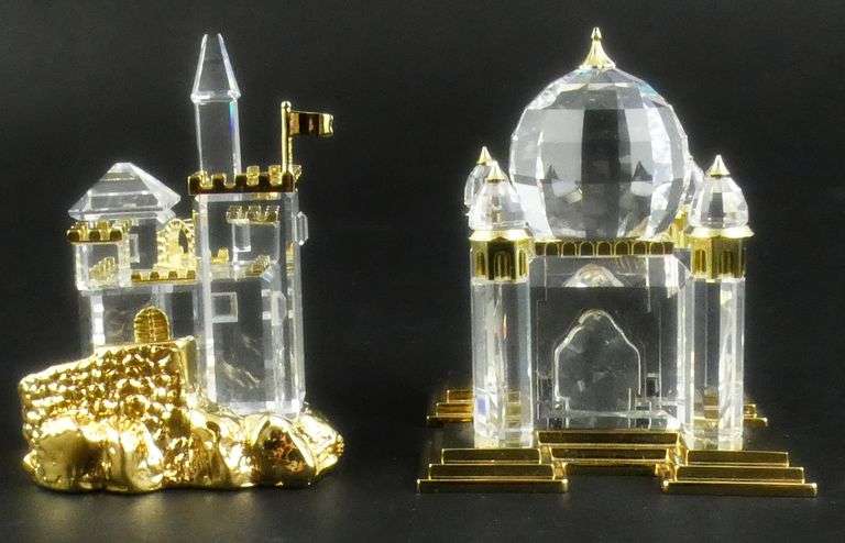 4 SWAROVSKI CRYSTAL BUILDINGS