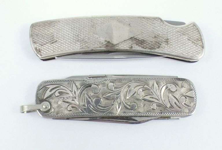 2 SILVER POCKET KNIVES