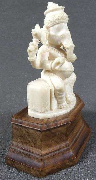 IVORY GANESHA CABINET FIGURE