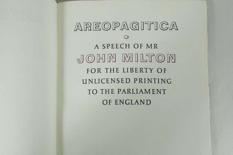 JOHN MILTON'S "AREOPAGITICA"