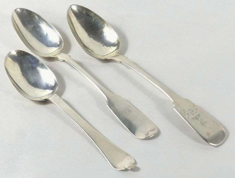 THREE STERLING SPOONS