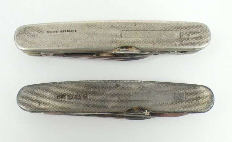 2 STERLING SILVER POCKET KNIVES