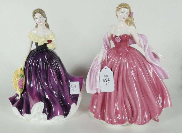 2 ROYAL DOULTON "PRETTY LADIES"