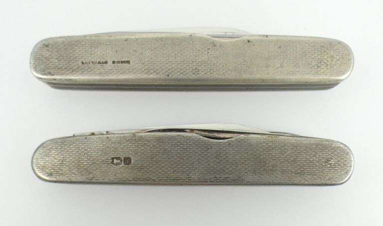 2 STERLING SILVER POCKET KNIVES