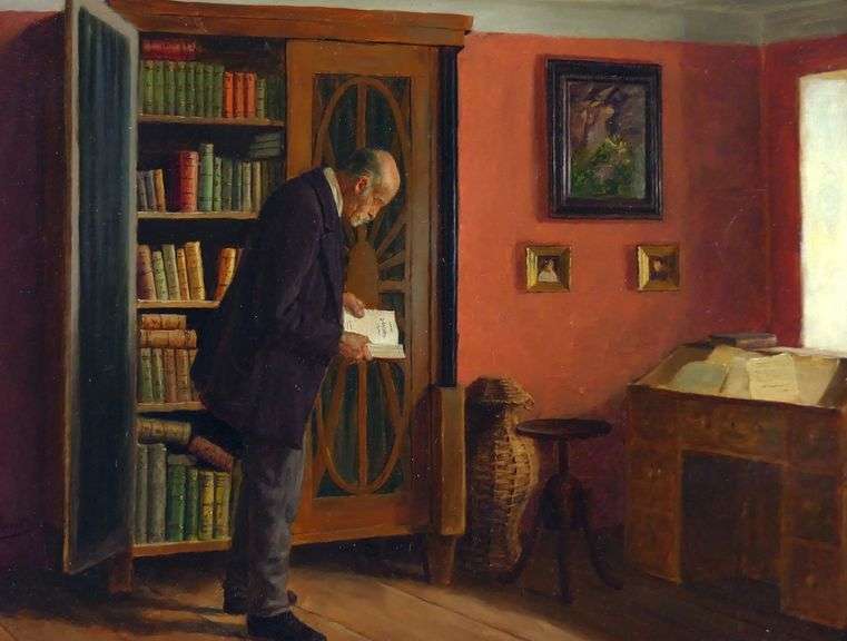 OIL ON PANEL BY LUDWIG VALENTA