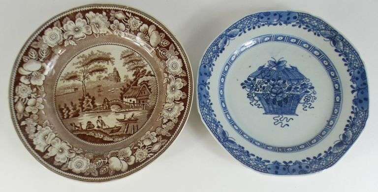 5 ANTIQUE PLATES & DISHES