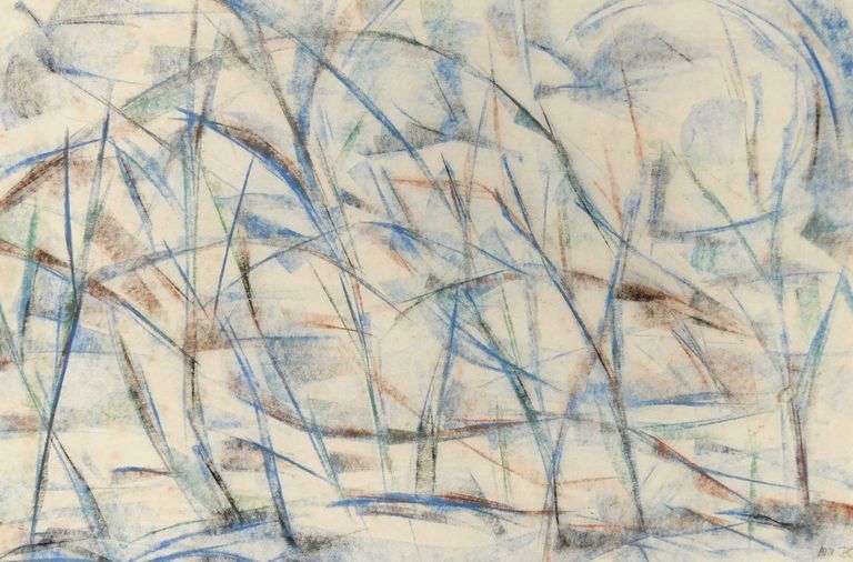 PAIR MIXED MEDIA DRAWINGS