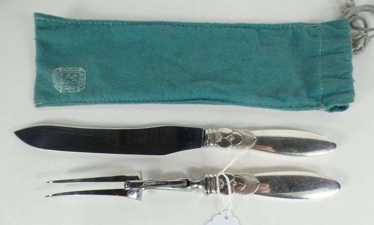 PAIR JENSEN SILVER SERVERS