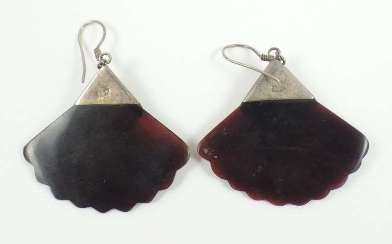 PAIR UNUSUAL SOUTH-WEST EARRINGS