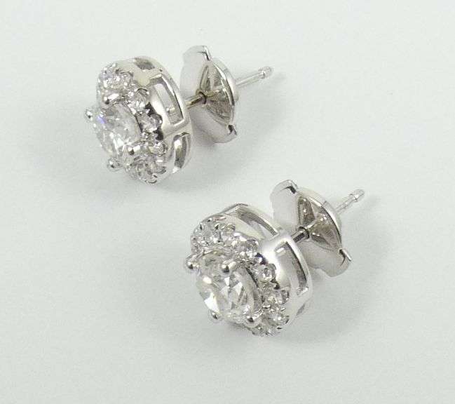 DIAMOND "HALO" EARRINGS