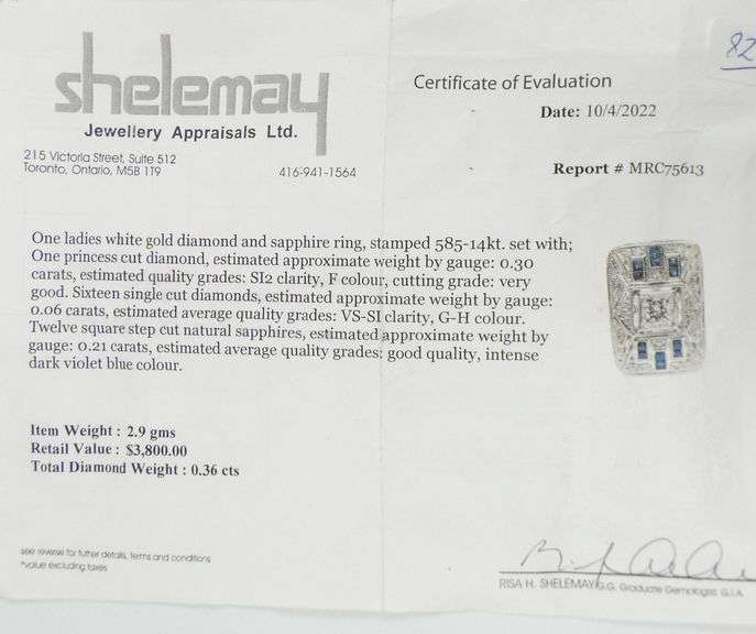 ELEGANT DIAMOND & SAPPHIRE RING