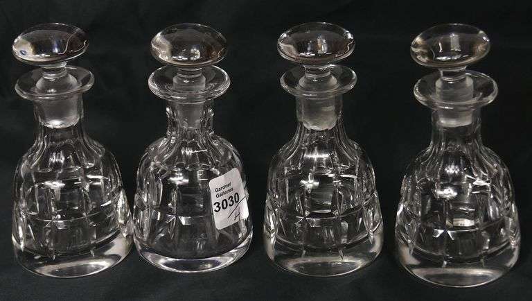 4 MATCHING CRYSTAL PERFUMES/COLOGNES