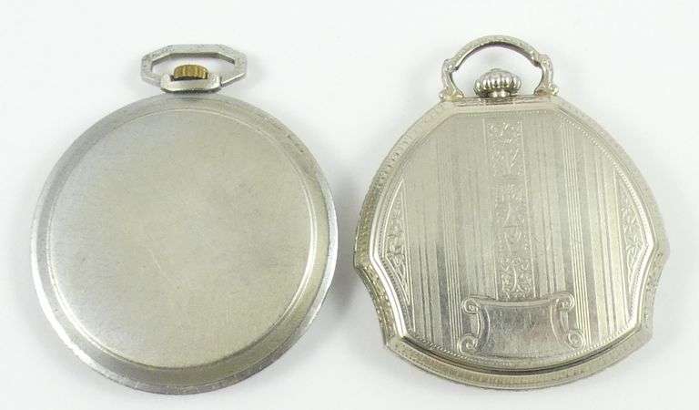 2 ART DECO OPEN FACE POCKET WATCHES