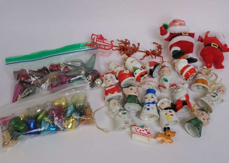 GLASS AND PORCELAIN ORNAMENTS