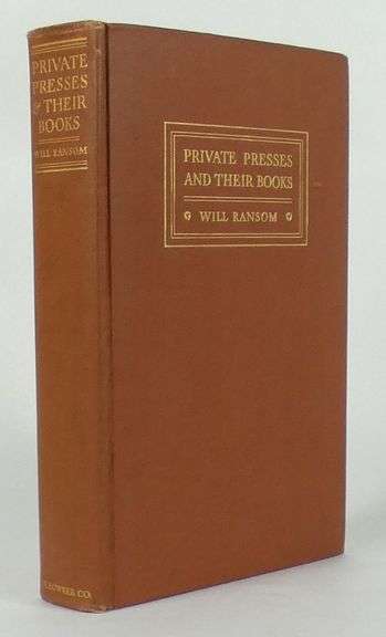 "PRIVATE PRESSES AND THEIR BOOKS"
