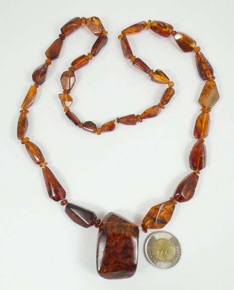 2 AMBER NECKLACES