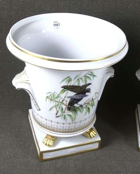 PAIR MAGNIFICENT PORCELAIN URNS