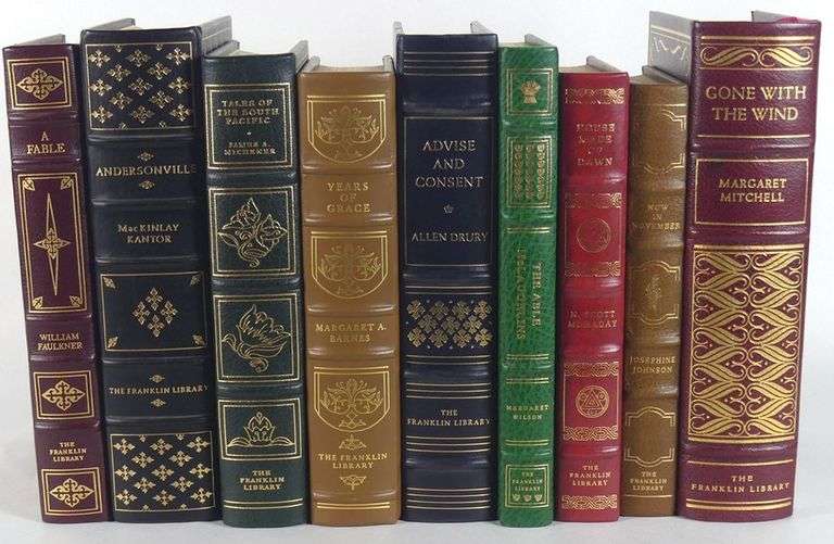 NINE FRANKLIN MINT LEATHER BOUND VOLUMES