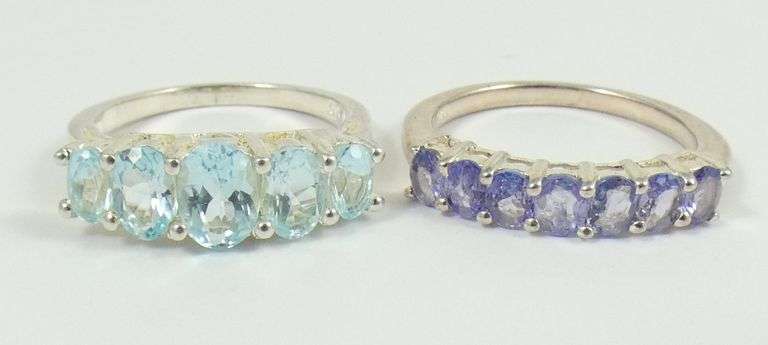 5 STERLING SILVER RINGS